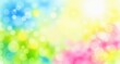 © Konstantin - colorful watercolor background in green blue pink and yellow spring or Easter colors, abstract sunny bright bokeh blur design