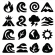 © Сергей - Collection of stylized icons representing the four elements and nature symbols
