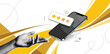 © raphinha - User feedback concept illustrated by a hand reaching towards a smartphone displaying a four-star rating, emphasizing digital customer satisfaction and online service reviews