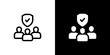 © Redemption_art - Responsibility Accountability icon concept with flat Black White Background. Vector illustration.