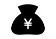© yuko - がま口　日本円アイコン　財布　買い物のイメージ　白黒　ベクター