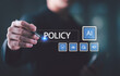 © Images for you - Technology managers define AI policy ,digital governance standards ensure compliance, data security, ethical automation, responsible artificial intelligence for organizations ,global enterprises