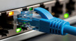 © shanum - Ethernet Cable Connected to High Speed Network Router Port