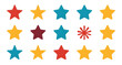 © mrpixel - colorful star shapes, bright star stickers, playful clip art stars, educational decoration icons, fun classroom graphics, decorative star collection, vibrant school stickers, cheerful star symbols, cu