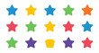 © mrpixel - colorful star shapes, bright star stickers, playful clip art stars, educational decoration icons, fun classroom graphics, decorative star collection, vibrant school stickers, cheerful star symbols, cu
