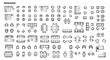 © Pupun - architectural furniture symbols set for interior design floor plans cad vector icons