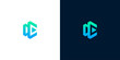 © anello - Modern Abstract Hexagonal Logo Design with a Play Button Element, Blue-Green Gradient