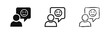 © drawing lines - Customer Satisfaction and Happy Feedback Icon Showing Person with Smiley Chat Bubble