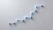 © buraratn - Abstract representation of a rising trend with glowing nodes on a gray background illustrating growth, progress, and data analysis in a modern style