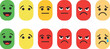 © MDOMOR - Colorful emoji faces displaying a range of human emotions and expressions
