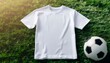 © Mbah Di  - White Soccer Jersey Mockup on Green Grass