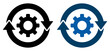 © ochikosan - システム更新アイコンセット 歯車と循環矢印のリフレッシュデザイン素材 System Update Icon Set Gear and Circular Arrows Refresh Symbol