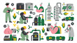 © fusiangkara - Biofuel Production Process Illustration Renewable Energy Ethanol Production from Corn Agriculture Industry Technology