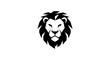 © Fahri - Minimalistic and Geometric Depiction of a Regal Lion's Head in Monochrome Design