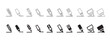 © Ziarat - Collection of modern minimalist highlighter and marker icons in outline and solid styles for design projects. Marker icon set in flat solid and line art styles for educational and business, vector ill