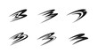 © praja - Set of black abstract speed and motion icons