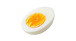 © adzka10 - Half of Hard Boiled Chicken Egg with Bright Yellow Yolk Isolated on White Background