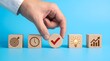 © NA Contributor - Time Management and Creative Success with Check Mark and Idea Icons