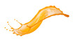 © adzka10 - Dynamic Orange Juice Splash with Droplets Isolated on White Background