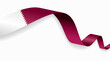 © Khvost - Qatari flag waving ribbon design for national holidays. Vector illustration.