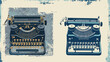 © ahmad - Two vintage typewriters side-by-side, one grungy, one clean, against a neutral background