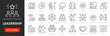 © Comauthor - Leadership line icon set. Editable Stroke. Leader, team, direction, confidence, vision - stock vector.