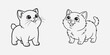 © nabnitavisual - Cute Cartoon Puppy Outline Set for Kids Coloring Pages