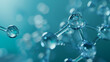 © Kiara - Futuristische Molekülstruktur mit Glas-Atomen – Wissenschaft, Chemie und Technologie Hintergrund