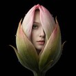© Beate Vogl - Aus einer Blüte schaut ein menschliches Gesicht