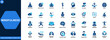 © aura studio - Mindfulness and Mental Health icon set. Meditation, yoga, psychology, brain, balance, therapy, relaxation, wellbeing, emotional, spirituality, self care. Editable icons collection. Vector.