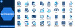 © aura studio - Accounting icon set. Finance, audit, tax, banking, credit, invoicing, payments, bookkeeping, financial reports, expense tracking, payroll, budgeting. Editable icons collection. Vector.