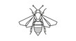 © ZAHZI - Minimalist Bee Illustration - Geometric Insect Line Art