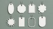 © Ccraftz - Collection of white blank price tag mockups