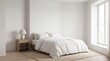 © Febcherl Studio - A tranquil and minimalist bedroom interior design, bathed in natural light, offering a serene dreamlook for ultimate relaxation