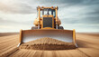 © Adobe - Heavy yellow bulldozer pushing dirt on a construction site.