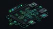© Pinit - Digital technology workflow automation interface with AI software nodes and automation triggers.