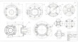 © Molen - Detailed Engineering Blueprint of Mechanical Components with Dimensions.