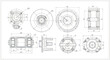 © Molen - Detailed technical drawing of various mechanical components and engineering blueprints.