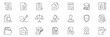 © Hike Studio 5 - Legal Document icon set. Editable Stroke Icon Collection. Legal Icons Set. Outline icon set of legal documentation and ethics: contract icon, signature pen, affidavit, certificate and More.