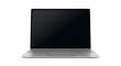 © shuphanida - Modern silver laptop computer with blank black screen