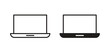 © sraboni - Laptop icon collection on white background. Vector icon art.