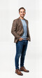 © Hamida - Professional man in blazer smiling outdoors