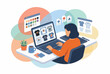 © ihsandarujati - Graphic Designer Working on Print on Demand Side Hustle at Home Office