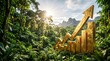 © abc123man - Business growth trends in nature scenic forest environment infographic viewpoint
