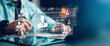 © Smile Studio AP - Human resources and recruitment technology concept with digital resume profiles on virtual interface, showcasing candidate selection, talent management, HR analytics,