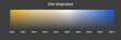 © Kusandra - Gradient mesh scale of light temperatire in Kelvin from worm color to cold. Energy gradation graph. Interior led lights scale. Vector illustration