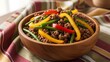 © MOHAMMADFARHAD - Delicious ground beef and vegetable stir-fry in a wooden bowl