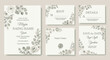 © Fakhru - Elegant Floral Wedding Invitation Suite Mockup with Roses and Eucalyptus