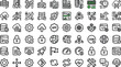 © Mahfujahmmed - Web hosting technology line icon set with server security cloud API CDN DNS monitoring editable outline vector collection infrastructure systems