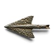 © ajis - Ancient Bronze Arrowhead Artifact with Detailed Texture and Design.